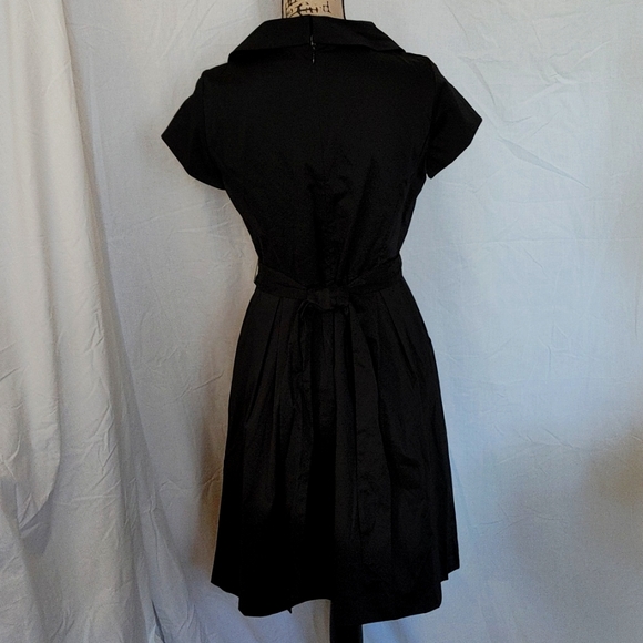 Julian Taylor New York Black Dress Sz 8P Fit & Flare Jeweled Bodice Euc - Picture 5 of 8